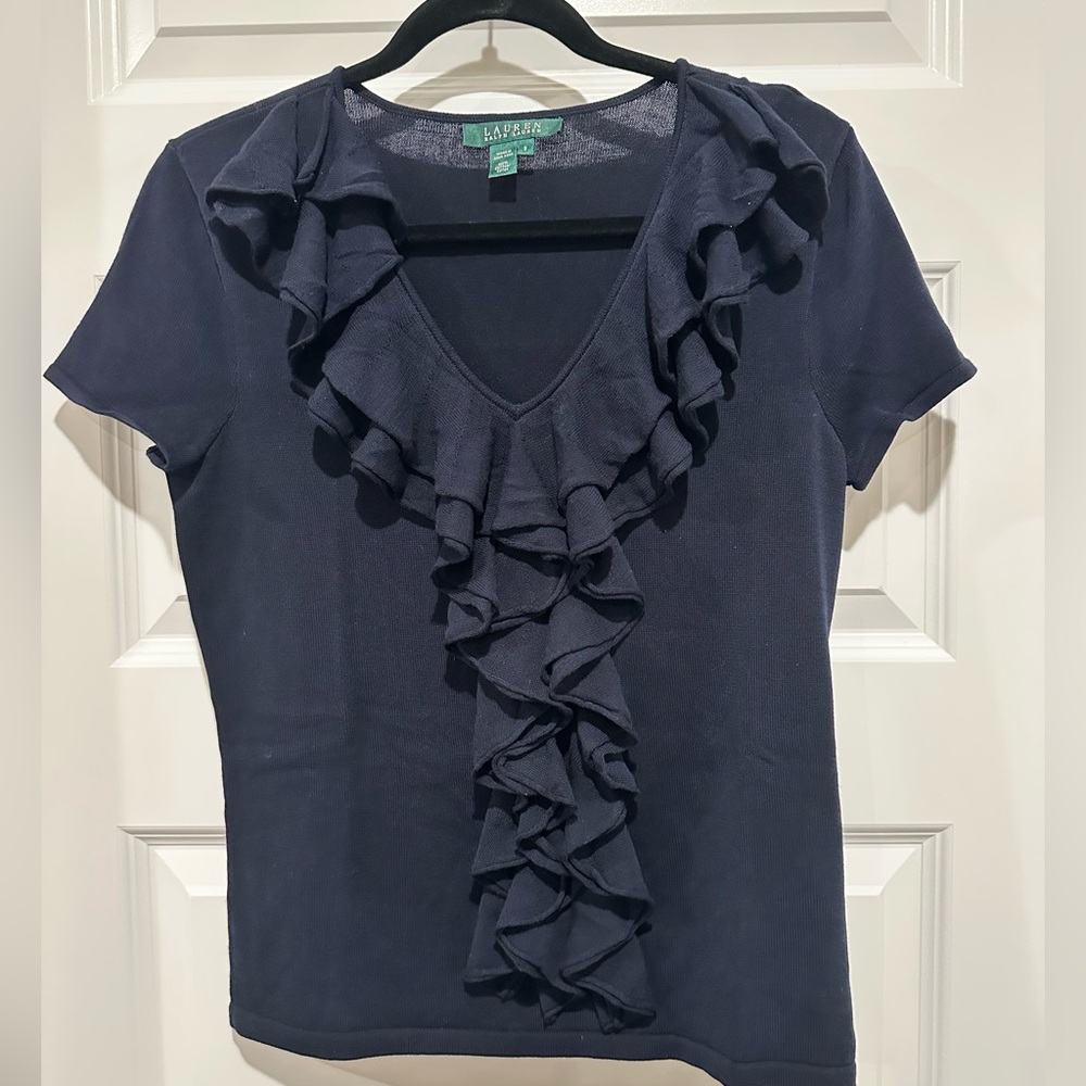 Lauren by Ralph Lauren Ruffled Top‎ - EUC